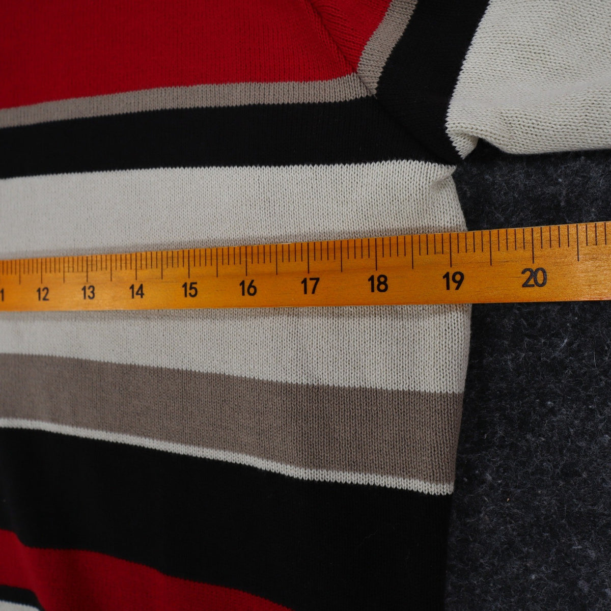 Company Collection Sweater Set Womens M Red Black Striped Cardigan Top USA NWT - take2supply