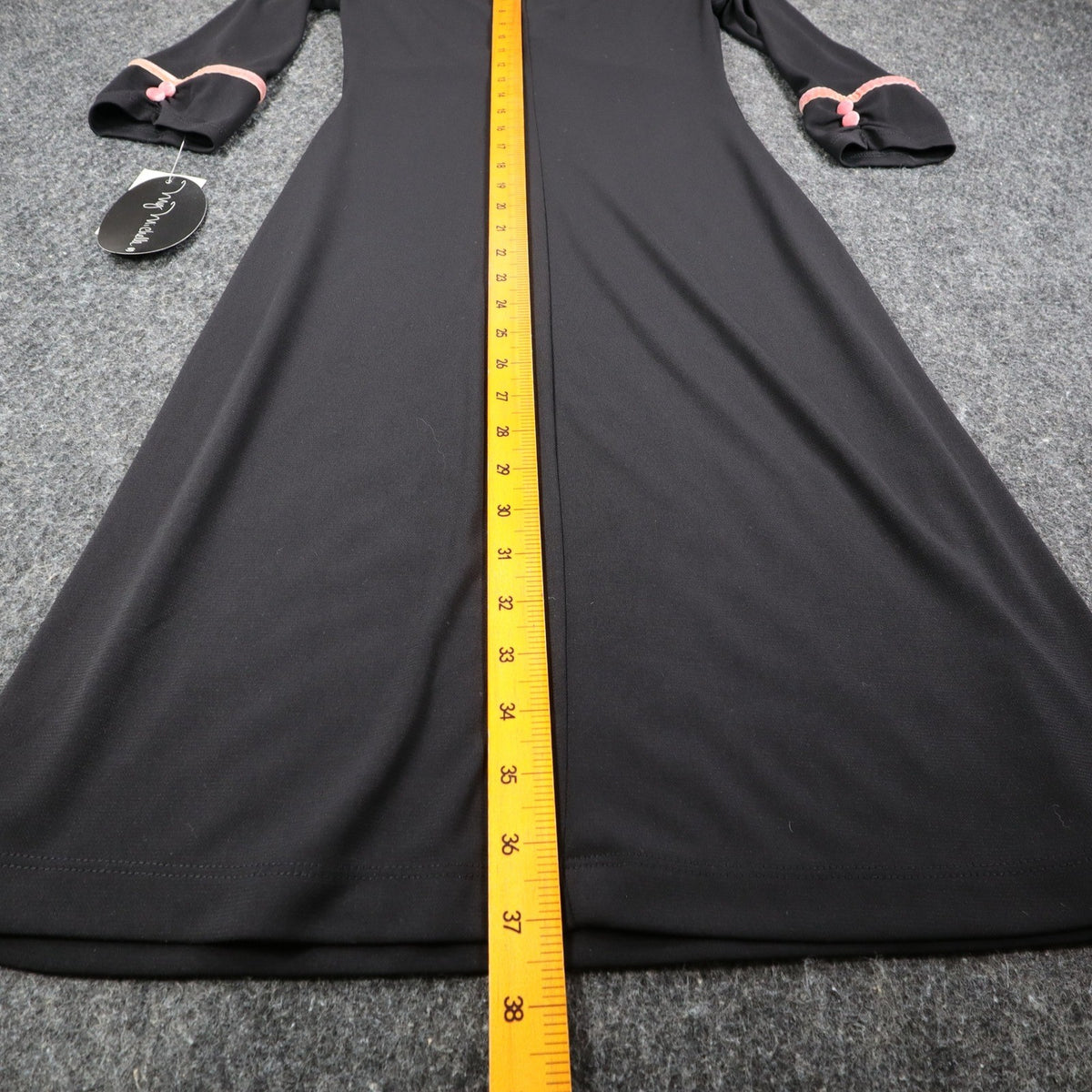My Michelle Dress Womens Small Y2K Black Pink Trim V-Neck 3/4 Sleeve Sheath - take2supply