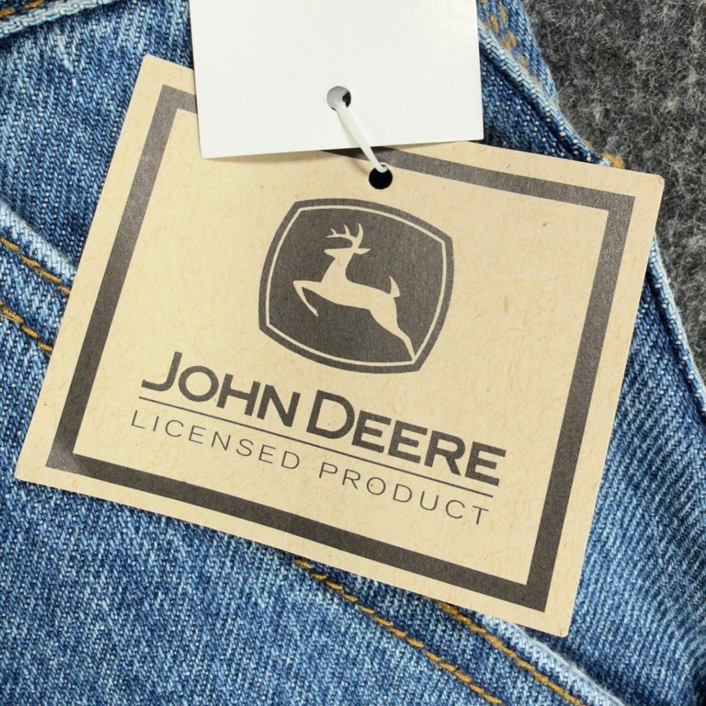 John Deere Y2K Carpenter Denim Shorts Boys 16 Stone Wash Blue NWT Vintage Style - take2supply