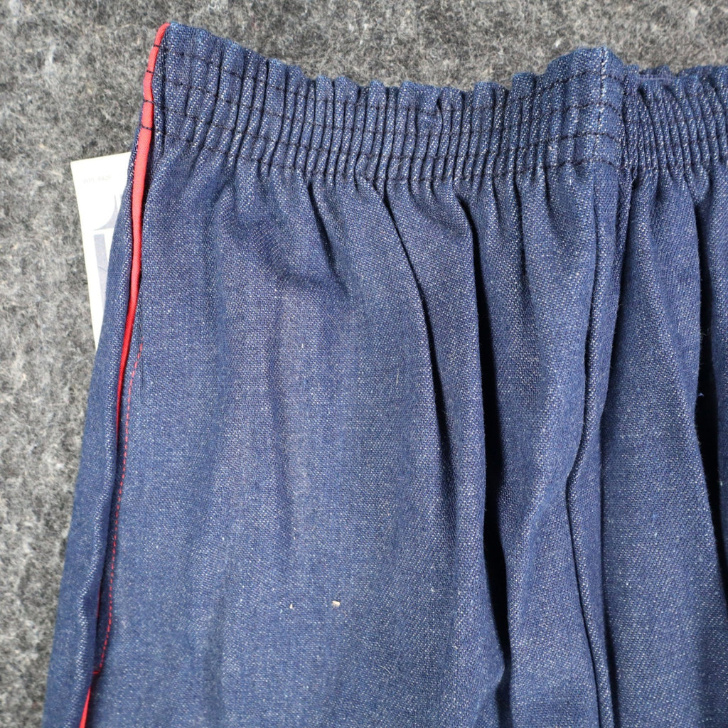 Vintage Young Maverick Jeans Girls 12 Blue Red Piping Elastic Waist USA NWT NOS - take2supply