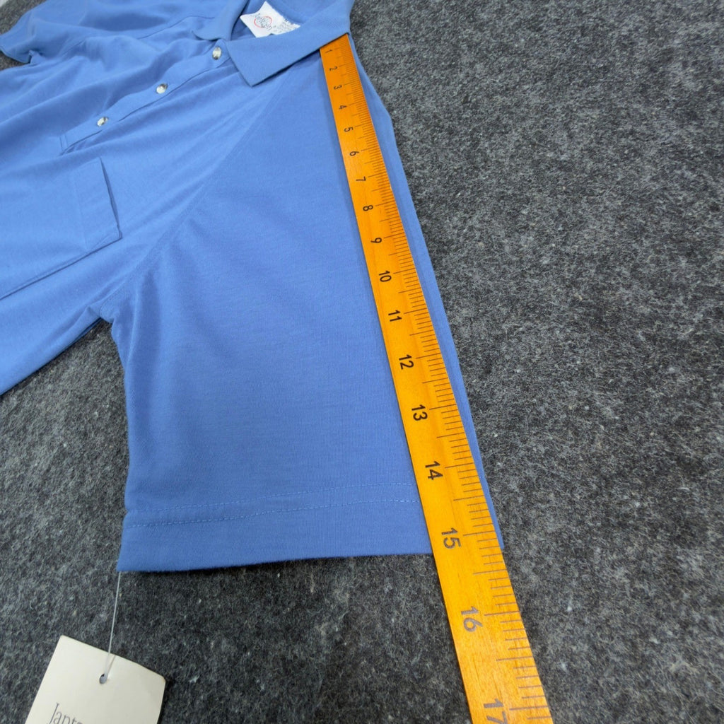 Jantzen Polo Shirt Mens Small Blue Poly Cotton Golf Deadstock NWT 2M506 - take2supply