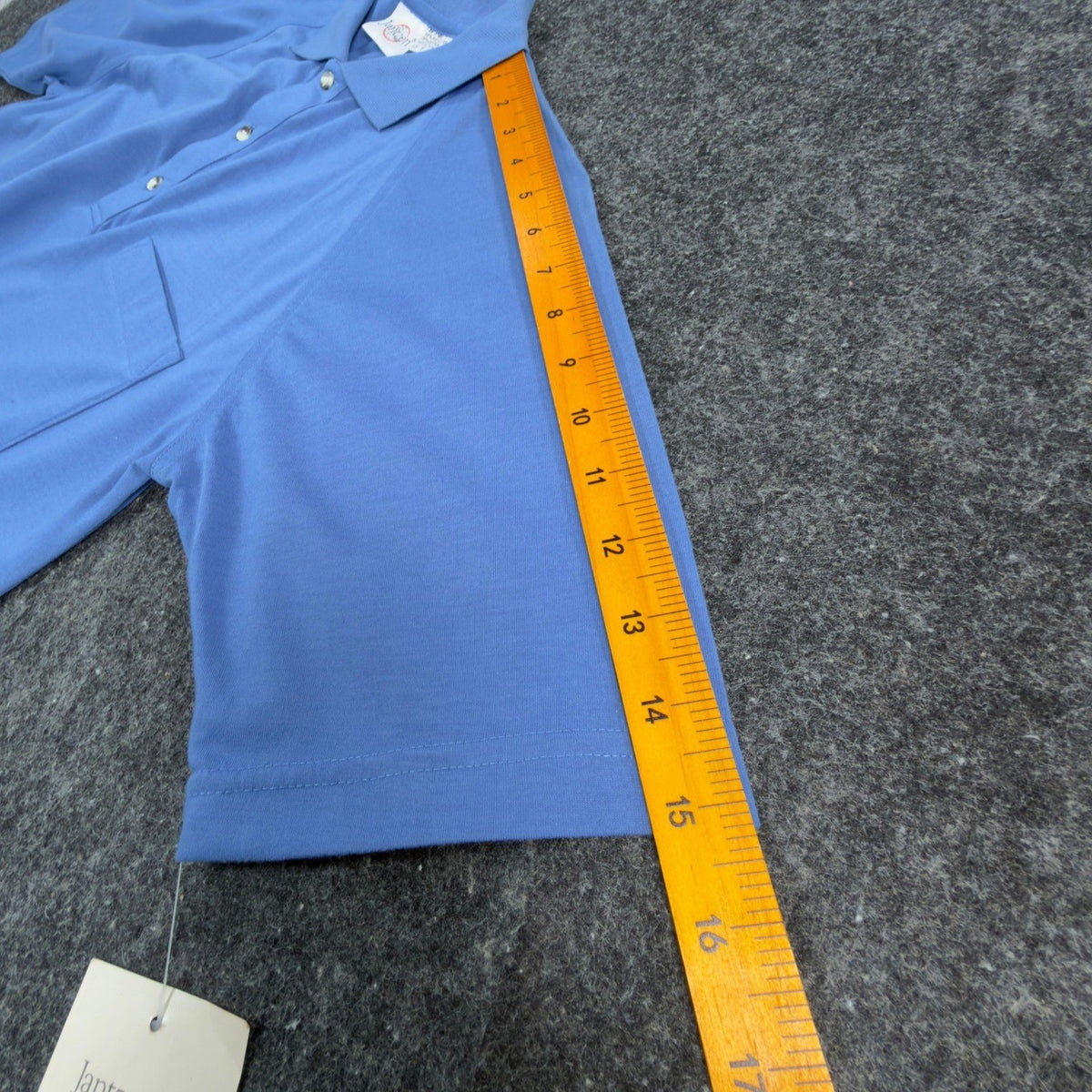 Jantzen Polo Shirt Mens Small Blue Poly Cotton Golf Deadstock NWT 2M506 - take2supply