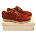 James Pepper Oxford Shoes Mens 5.5 D Vintage Rust Brown Suede Moc Toe - take2supply