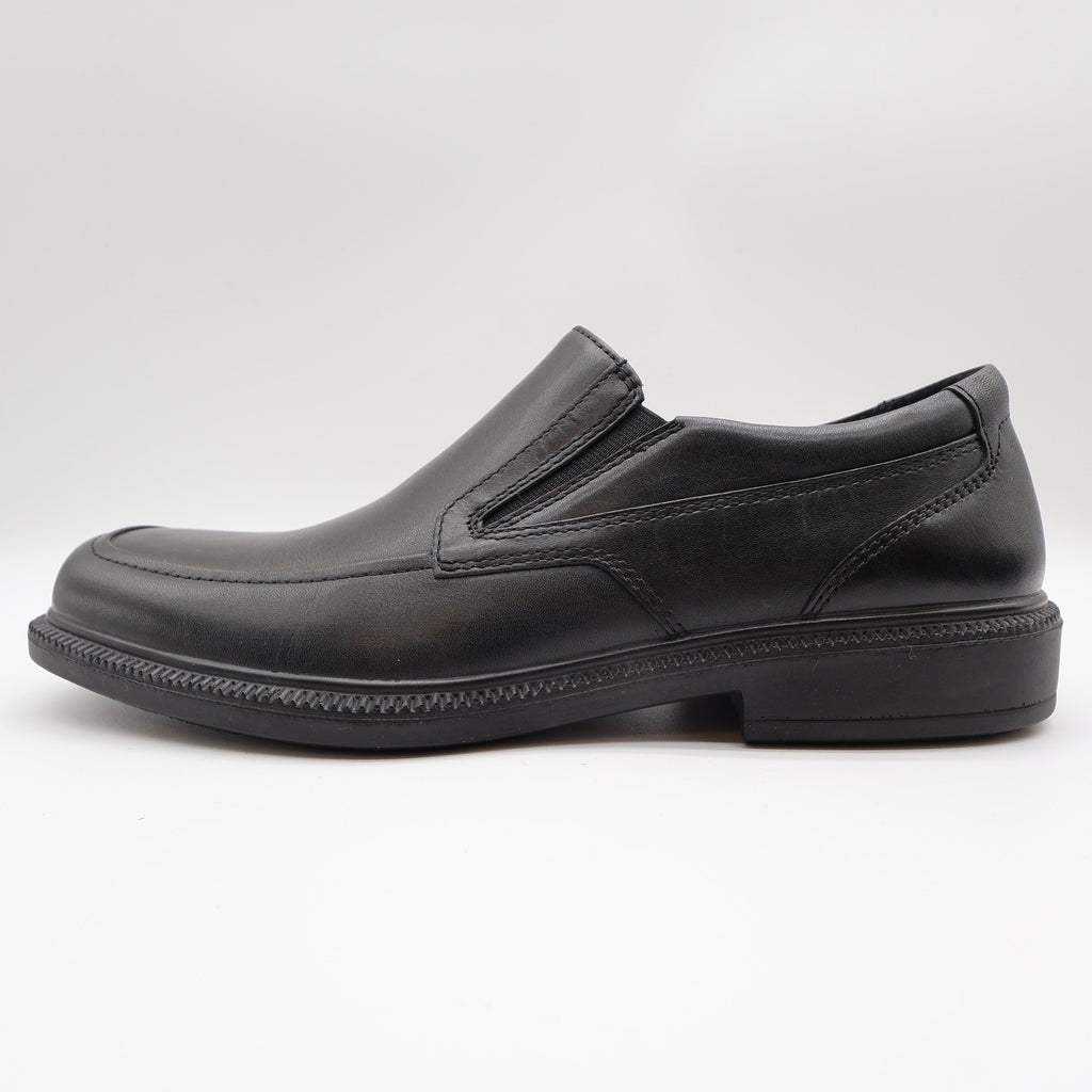 Hush Puppies Leverage Men's 10 Black Leather Waterproof Loafer NIB - take2supply