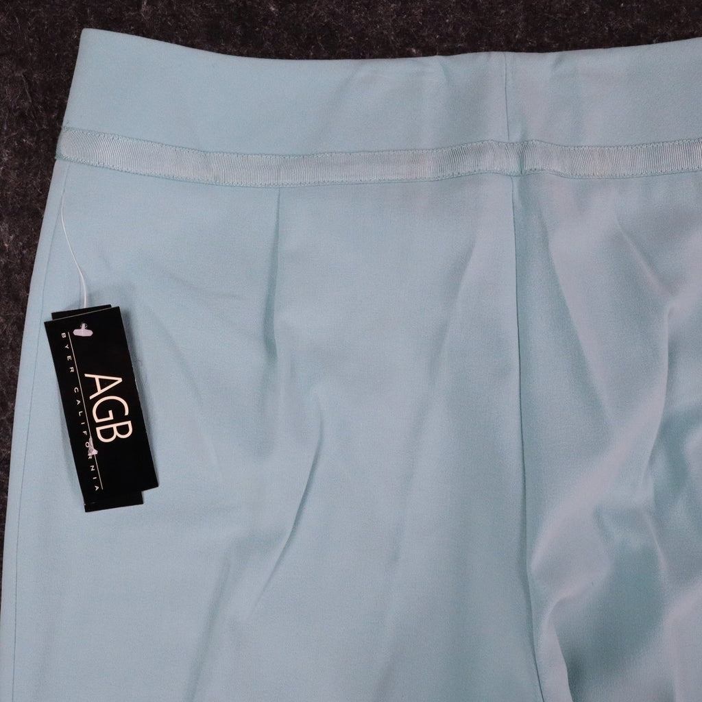 AGB Byer California Dress Pants Womens 10 Y2K Aqua Blue Stretch Wide Leg Flare - take2supply