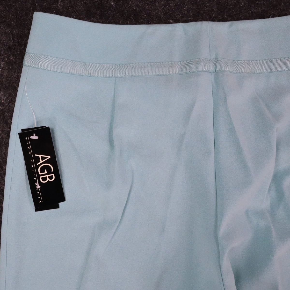 AGB Byer California Dress Pants Womens 10 Y2K Aqua Blue Stretch Wide Leg Flare - take2supply