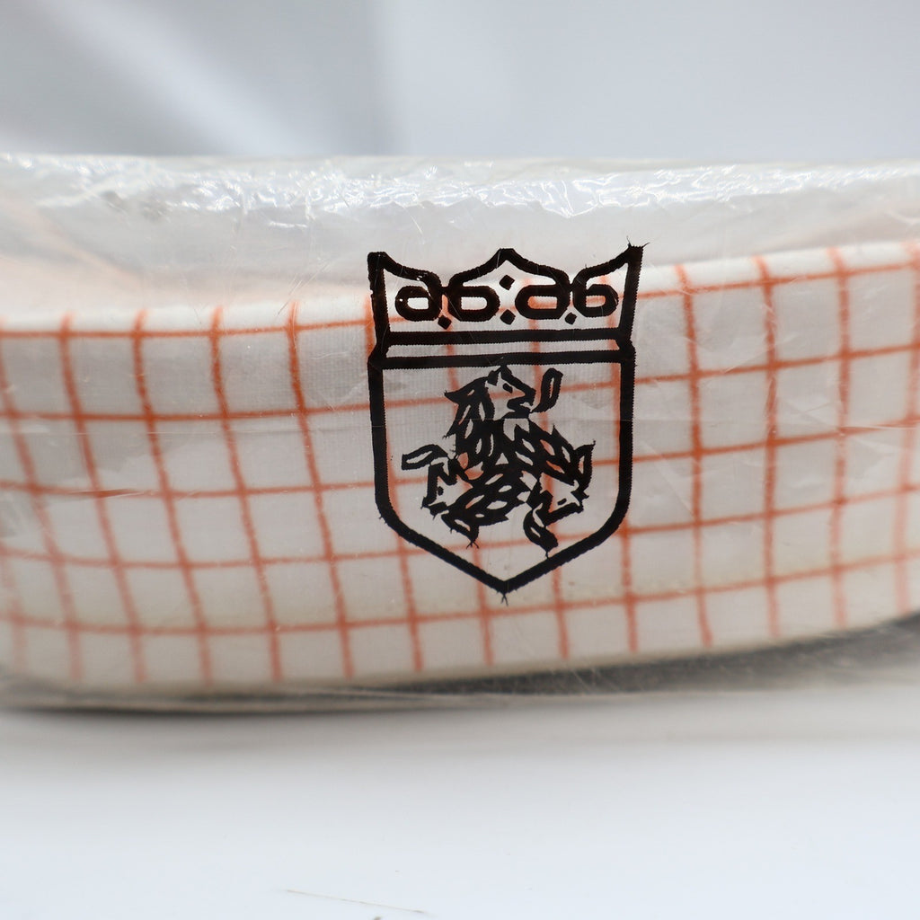 Van Dyke Grid Shirt Boys 10 Vintage Deadstock Orange White Permanent Press - take2supply