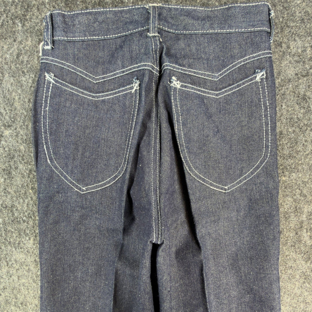 California Babe Jeans Womens 7 Blue Cotton High Waist Flare Vintage 70s - take2supply