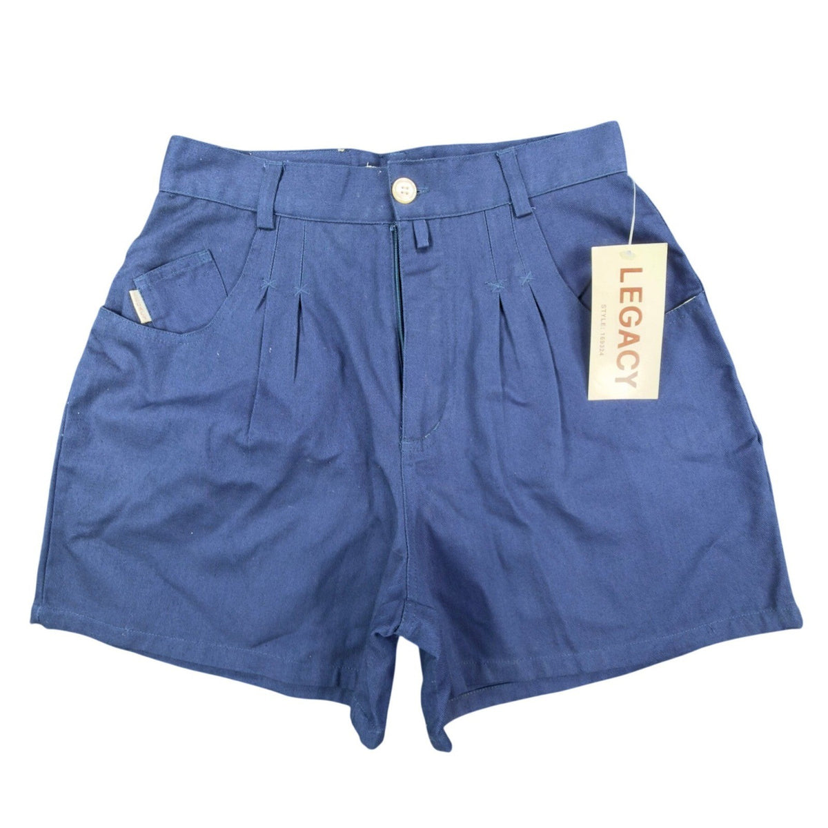 Legacy Vintage 90s Pleated Shorts Womens 11 Blue Cotton NWT - take2supply