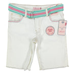 Levi's Y2K Bermuda Shorts Girls 12 White Denim NWT Deadstock - take2supply
