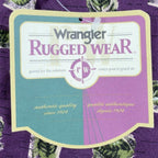 Wrangler Vintage 90s Button Down Shirt Mens M Purple Cotton NWT Rugged Wear - take2supply
