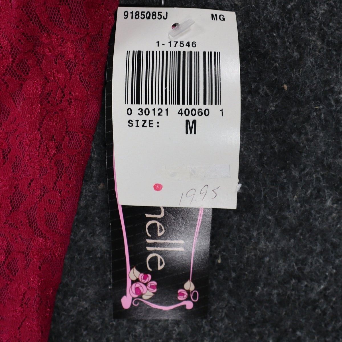 My Michelle Halter Top Womens Size Medium Y2K Red Floral Lace Tie Neck USA NWT - take2supply