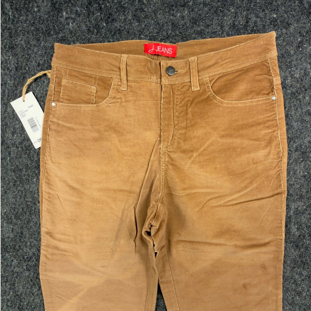 J. Jeans Corduroy Flare Pants Womens 8 Camel Tan Stretch Bootcut NWT C486 - take2supply