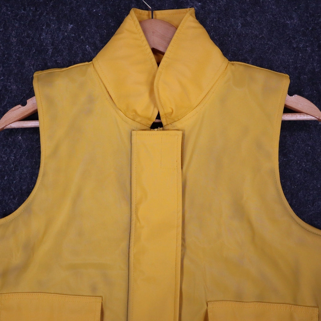 Selene Sport Vest Womens Small Vintage Y2K Yellow Fleece Lined Utility Shell - take2supply