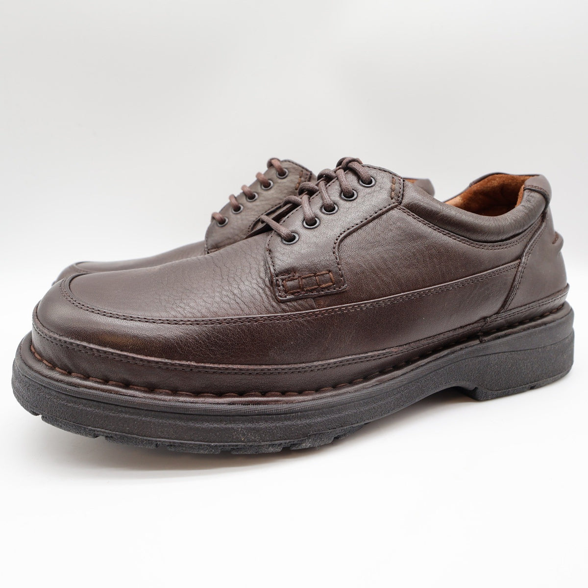 Hush Puppies Summit Persimmon Mens 10 W Brown Leather Casual Oxford Shoes 14191 - take2supply
