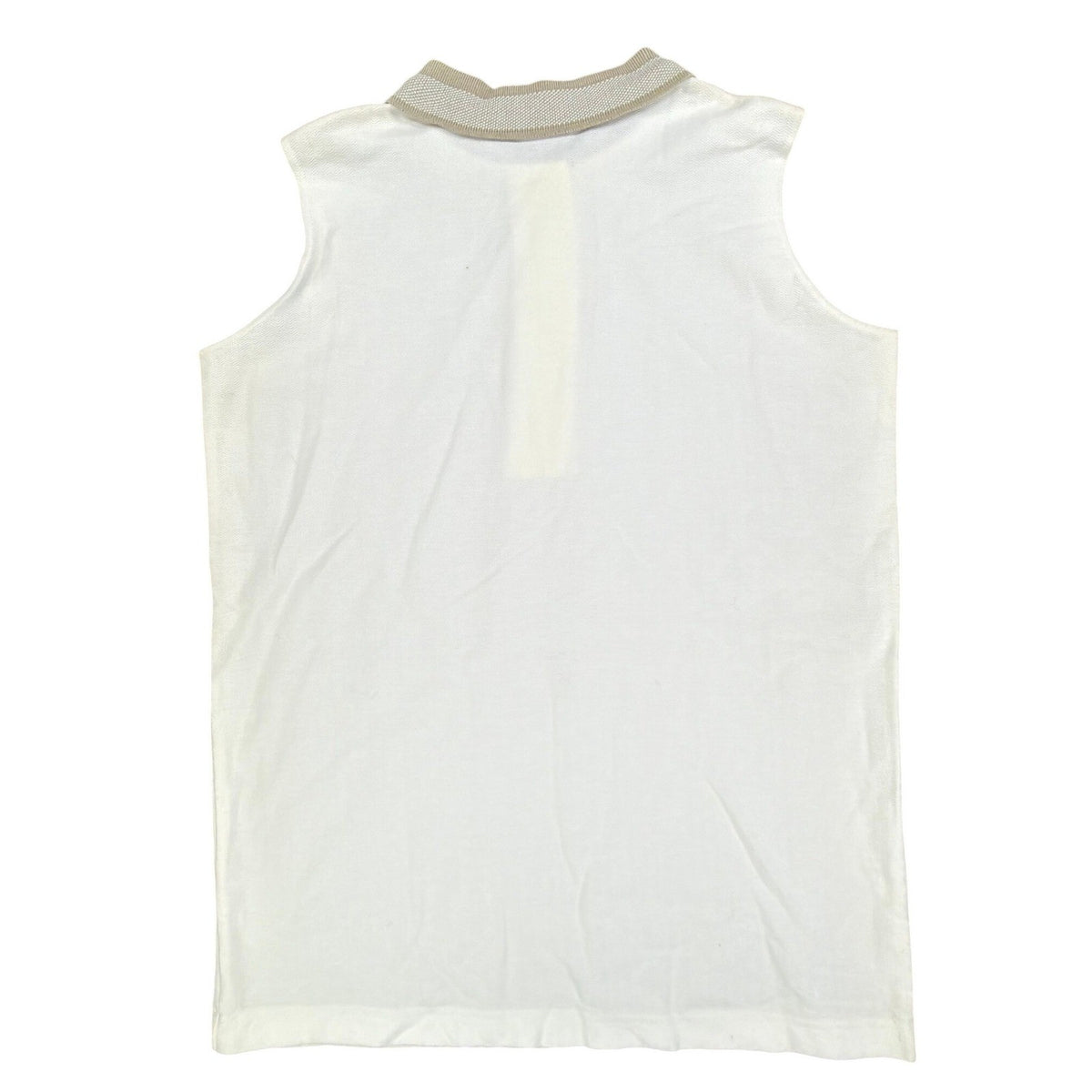 Dunbrooke Vintage Sleeveless Polo Shirt Women M Ivory Cotton New Made in USA - take2supply