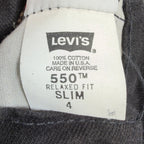 Levi's Vintage 90s 550 Relaxed Fit Jeans Kids 4 Black Made in USA NWT - take2supply