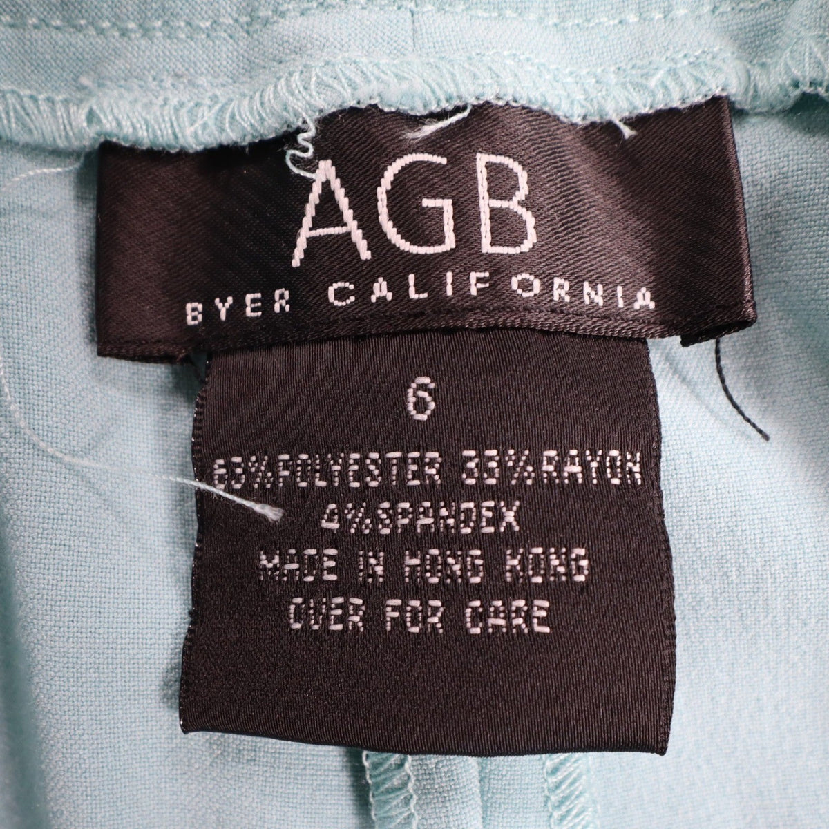 AGB Byer California Dress Pants Womens 6 Y2K Light Blue Wide Leg Stretch New - take2supply