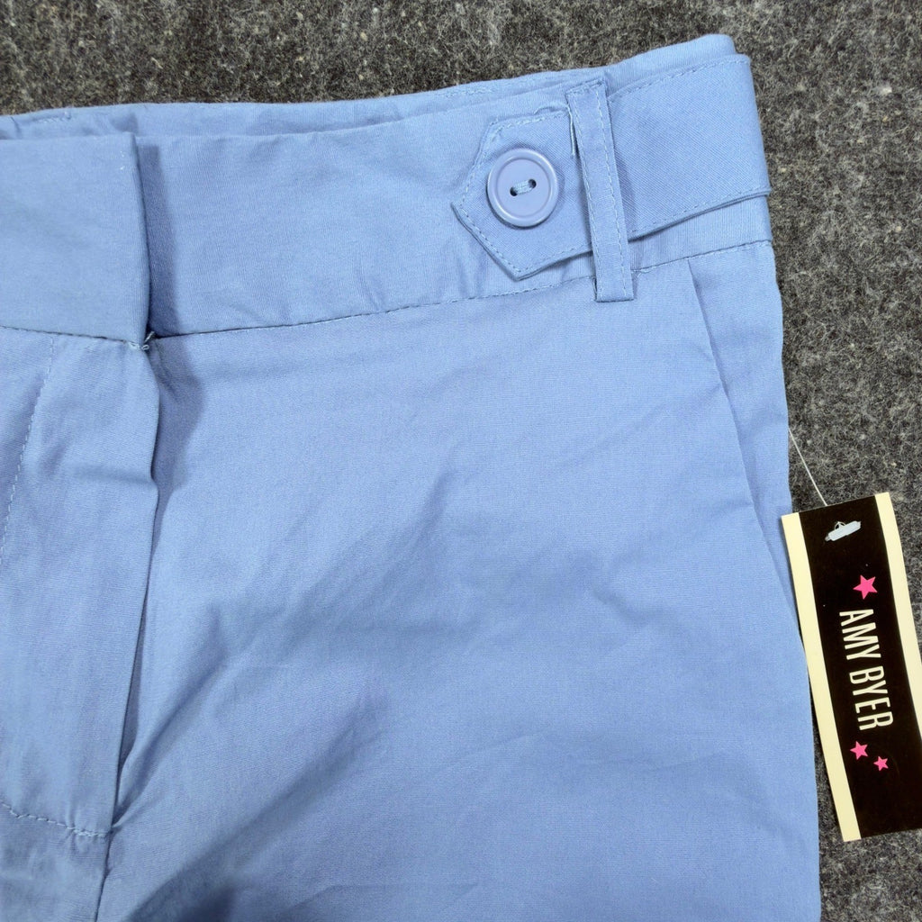Amy Byer Y2K Bermuda Shorts Girls 12 Blue Cotton Stretch Cuffed New - take2supply