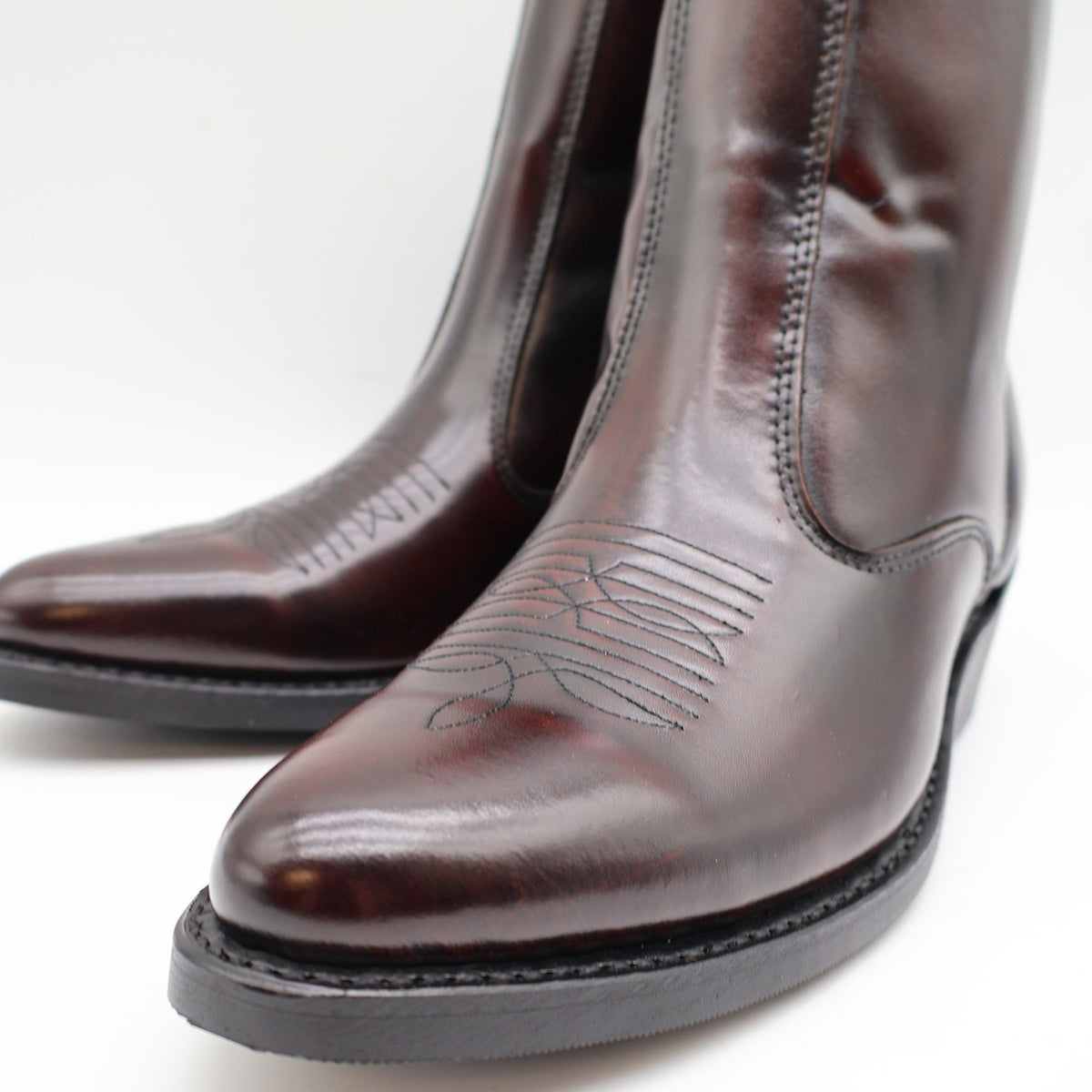 Laredo Zip Trucker Boots Mens 9.5 D Burnt Apple Leather Western Cowboy 62008 - take2supply