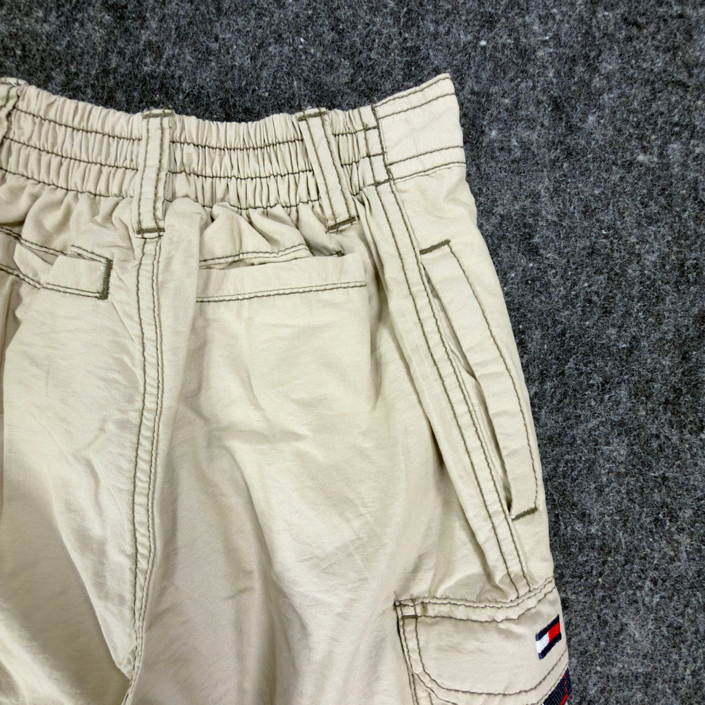 Tommy Hilfiger Y2K Cargo Shorts Boys 4 Tan Cotton Nylon NWT - take2supply