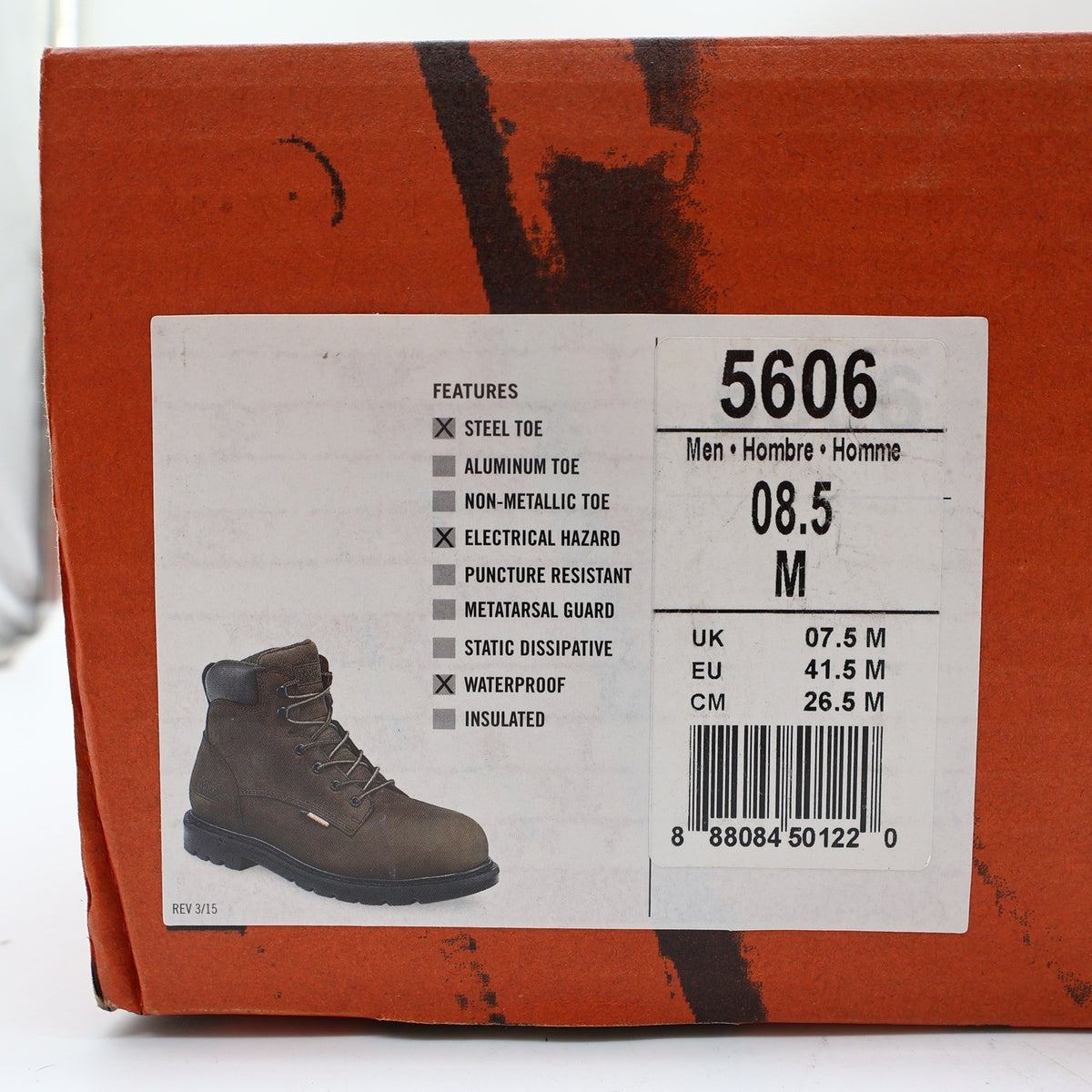Worx 5606 Steel Toe Work Boots Mens 8.5 Brown Leather Waterproof NWT - take2supply