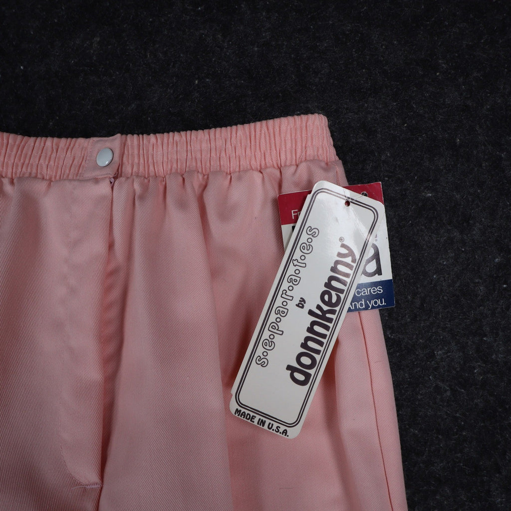 Donnkenny Vintage 80s Pink Pull On Pants Womens 10 Made in USA Deadstock NWT - take2supply
