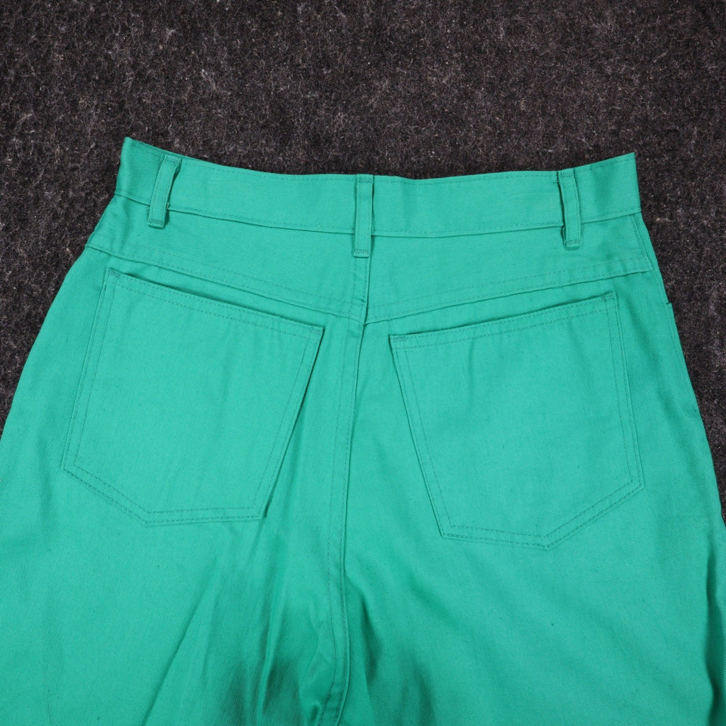 Hang Ten Vintage Shorts Womens 9/10 80s Green Cotton High Waist Made in USA NOS - take2supply
