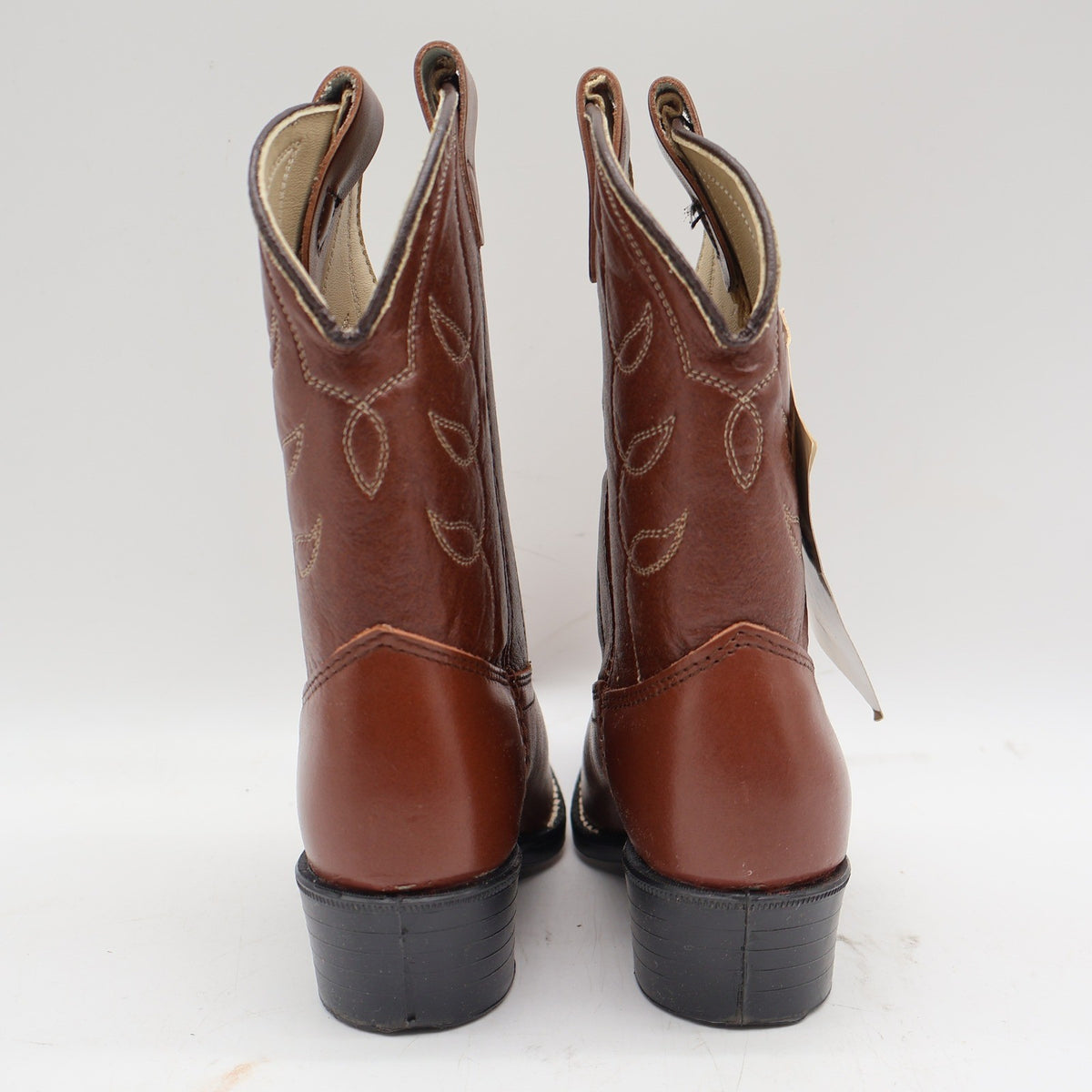 Acme Cowboy Boots Kids Size 10 D Vintage Brown Leather Made in USA NIB 2406 - take2supply