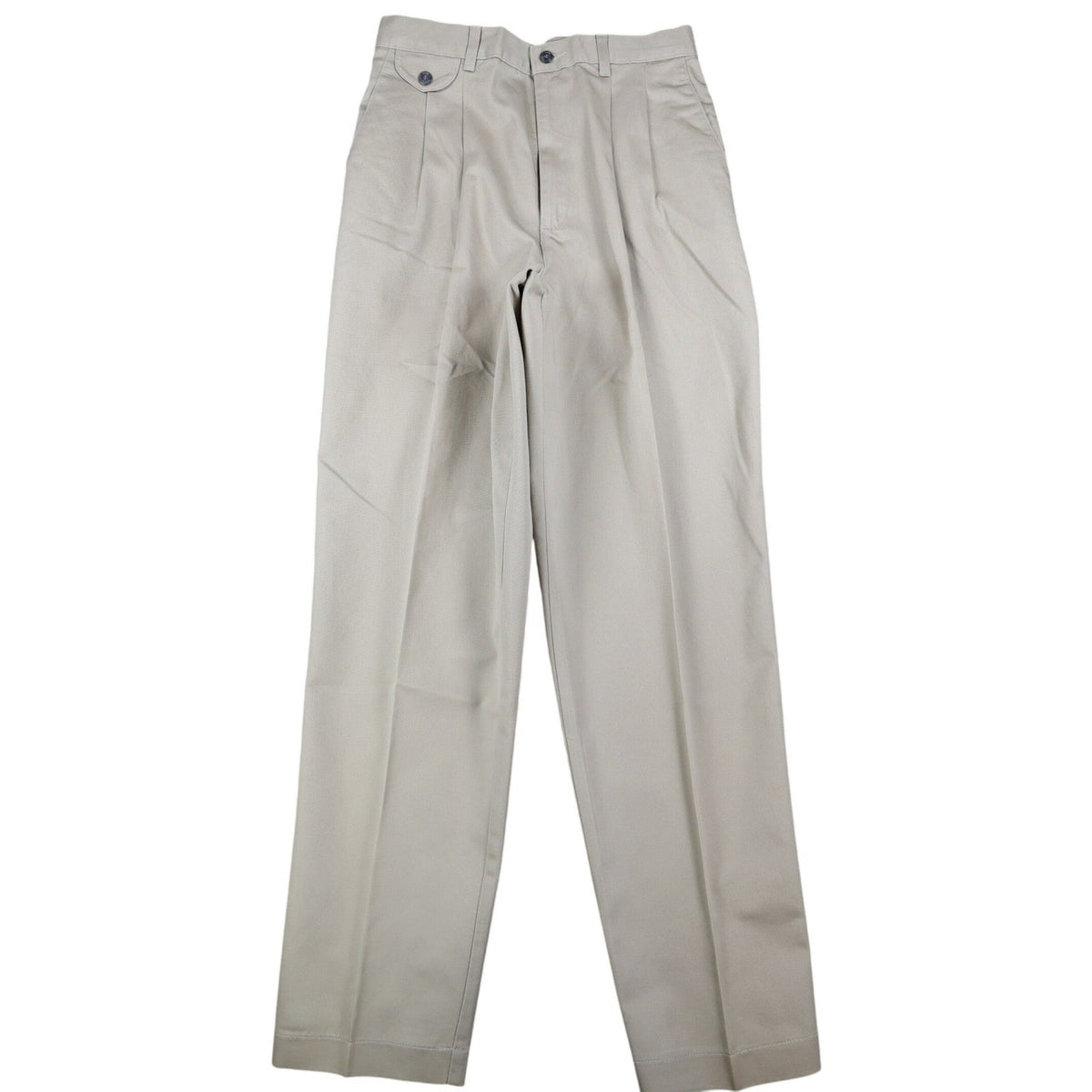 Lee Casuals Pleated Chino Pants Womens 12 M Khaki Cotton Wrinkle Free NWT - take2supply