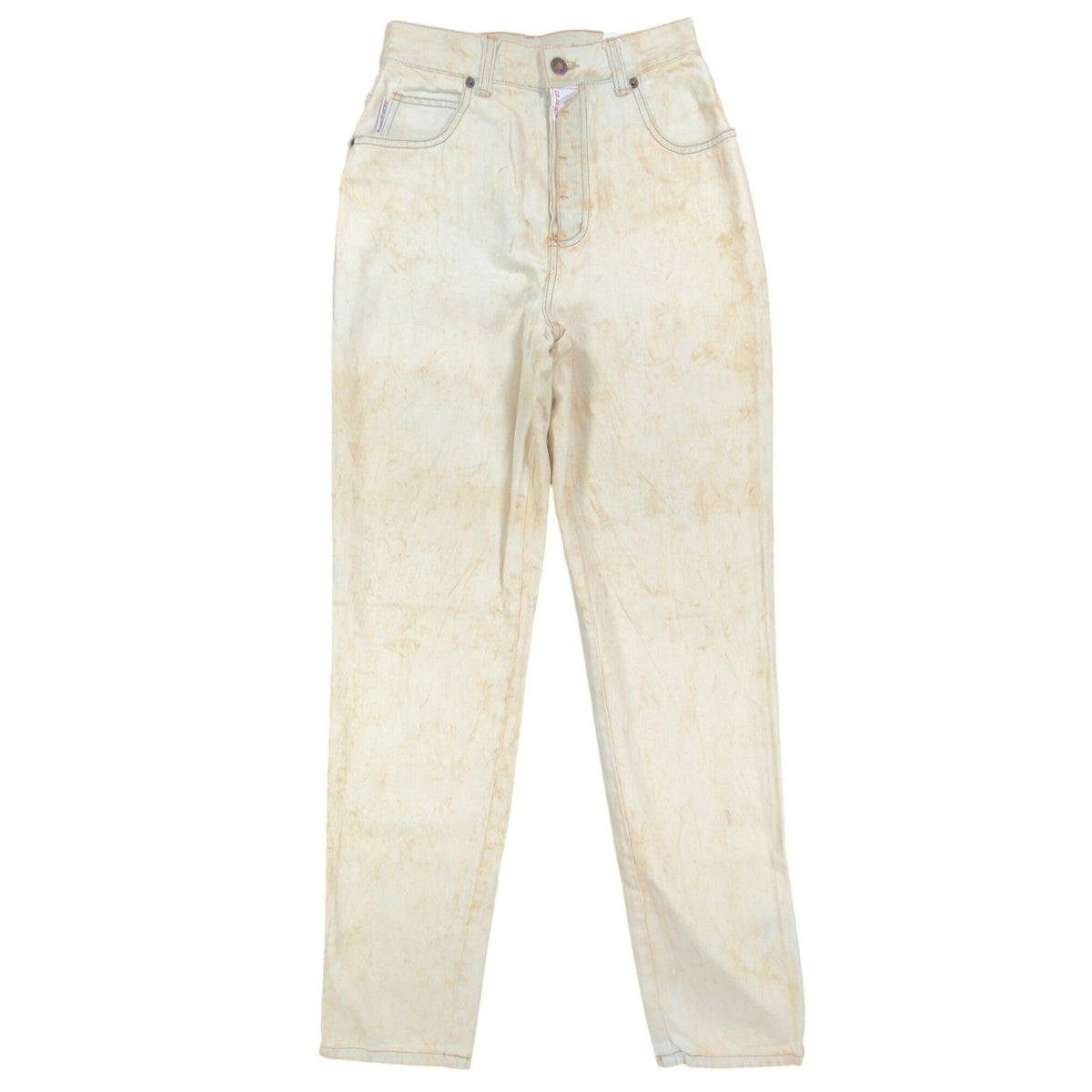 Bugle Boy Vintage 90s Jeans Womens 7 Tan Cotton NWT Made in USA High Waist Denim - take2supply