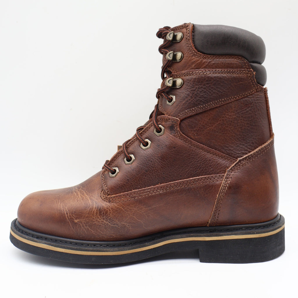 McRae Industrial Work Boots Mens 9.5 Brown Leather EH NST Lace Up MR88122 NEW - take2supply