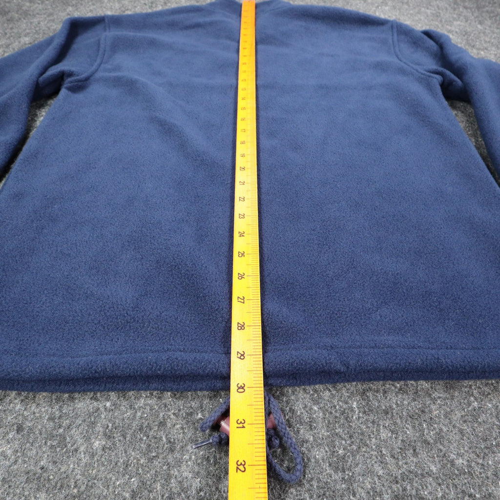 Cotz Fashions Fleece Pullover Small Navy Blue Y2K Quarter Zip Drawstring 7718 - take2supply
