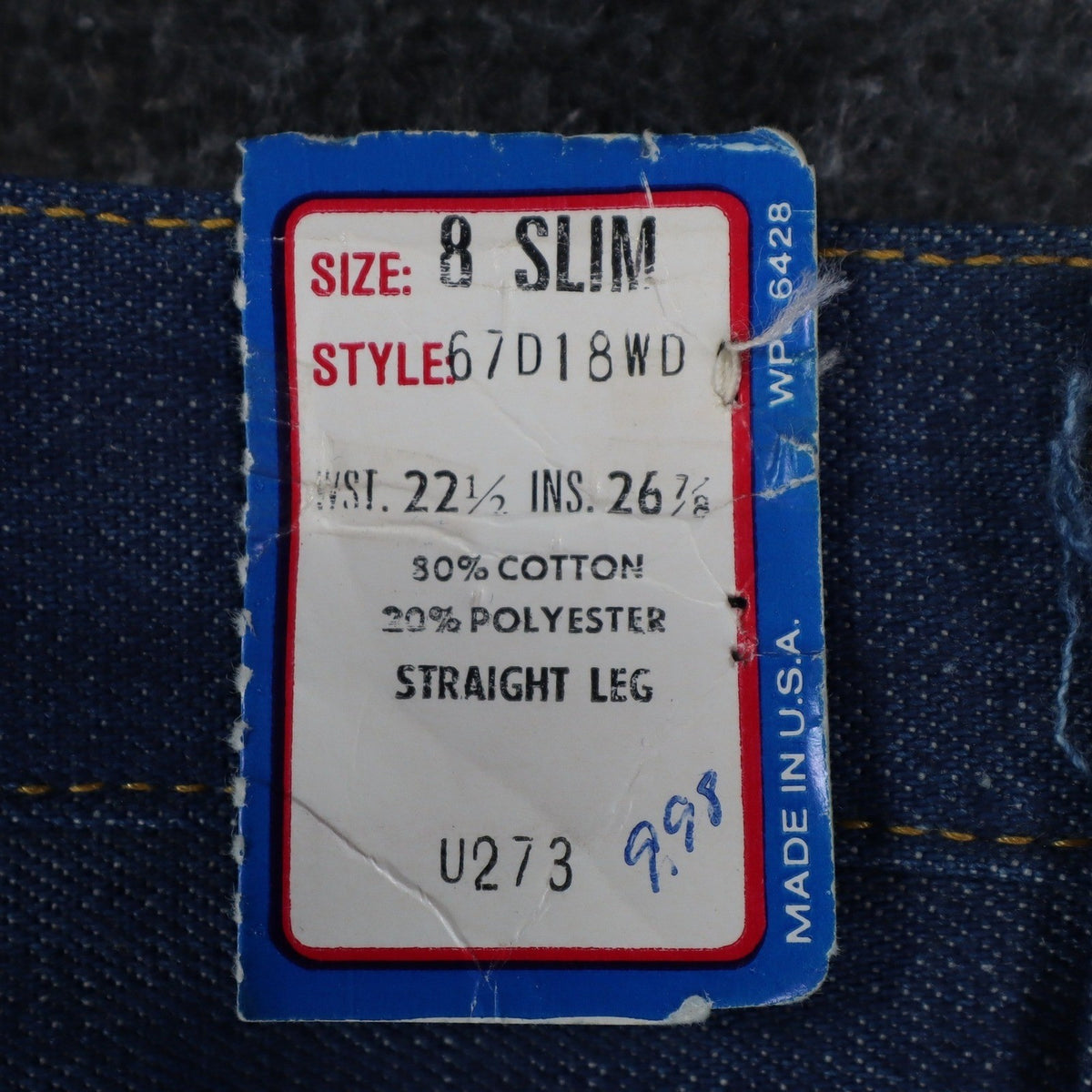 Vintage Young Maverick Jeans Boys 8 Slim Blue Straight Leg USA NWT - take2supply