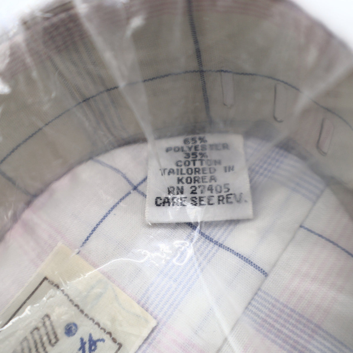 Mark VII Dress Shirt Mens 16 32/33 White Blue Pink Windowpane Plaid New Packaged - take2supply