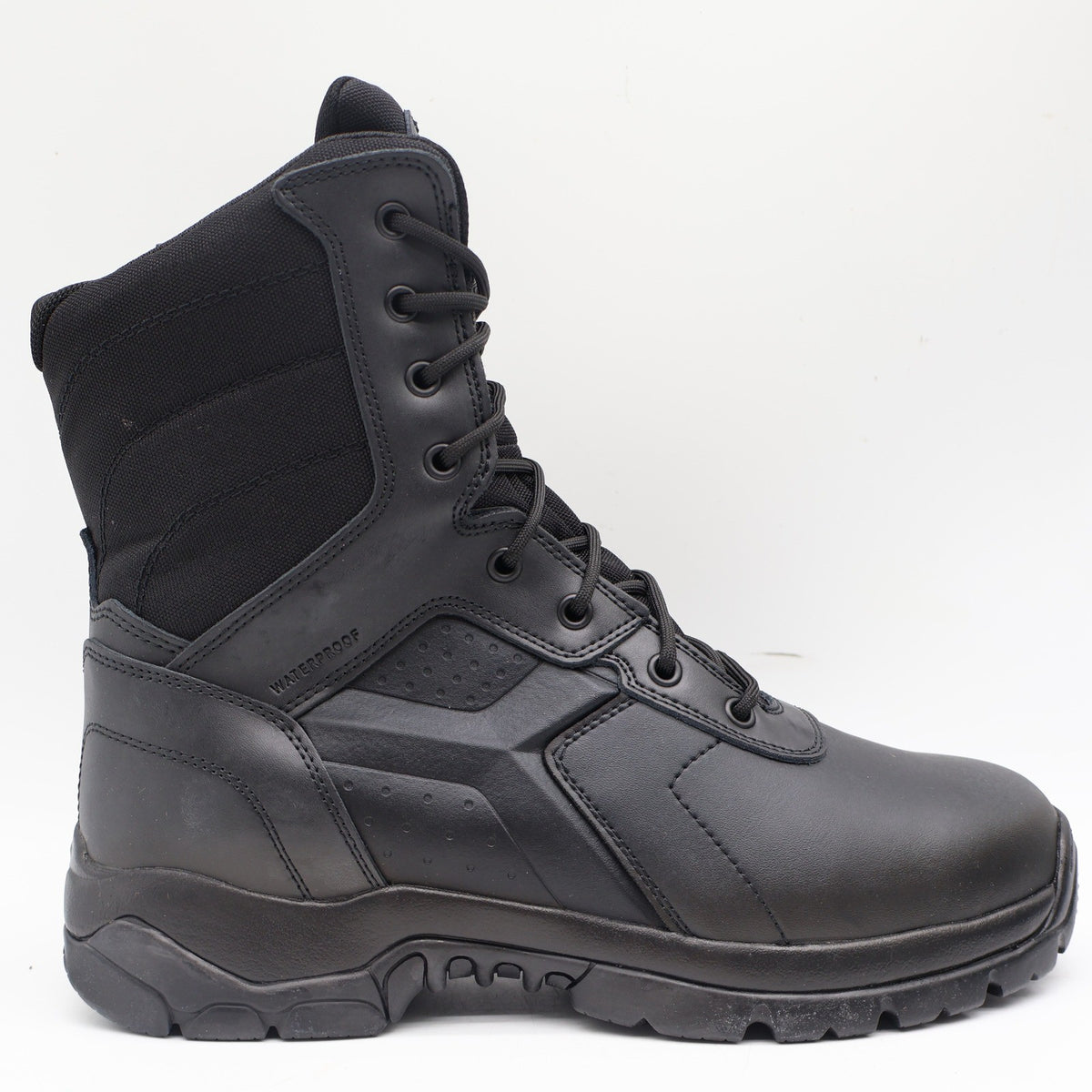 Battle Ops Tactical Boot Mens 10.5 Waterproof Side Zip Black Leather BOPS8001 - take2supply