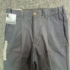 Haggar Pants Mens 33x30 Navy Blue Cotton Pleated Black Label Vintage Y2K NWT - take2supply