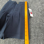 Tommy Hilfiger Y2K Pleated Chino Shorts Boys 5 Navy Blue Cotton NWT Deadstock - take2supply