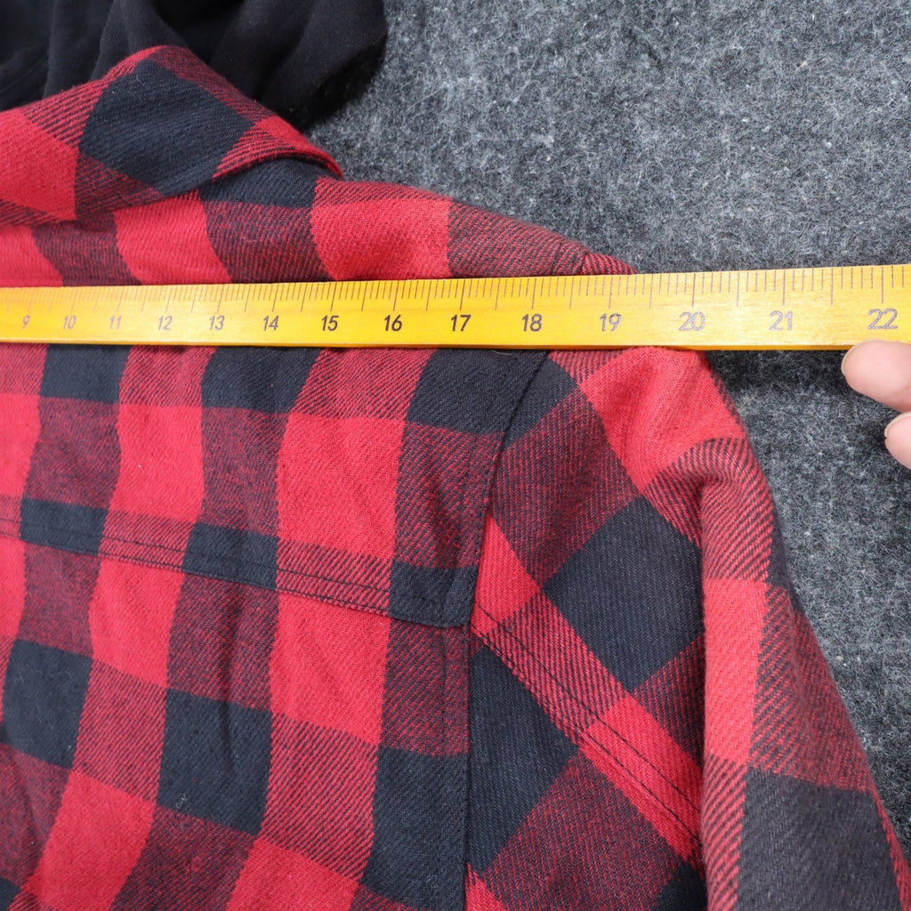 Dickies Rancher Jacket Mens Medium Red Black Buffalo Plaid Detachable Hood NWT - take2supply