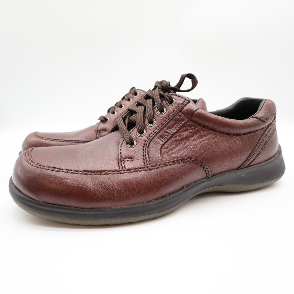 Hush Puppies Approach Oxford Shoes Mens 8 M Dark Brown Leather Airport Friendly - take2supply