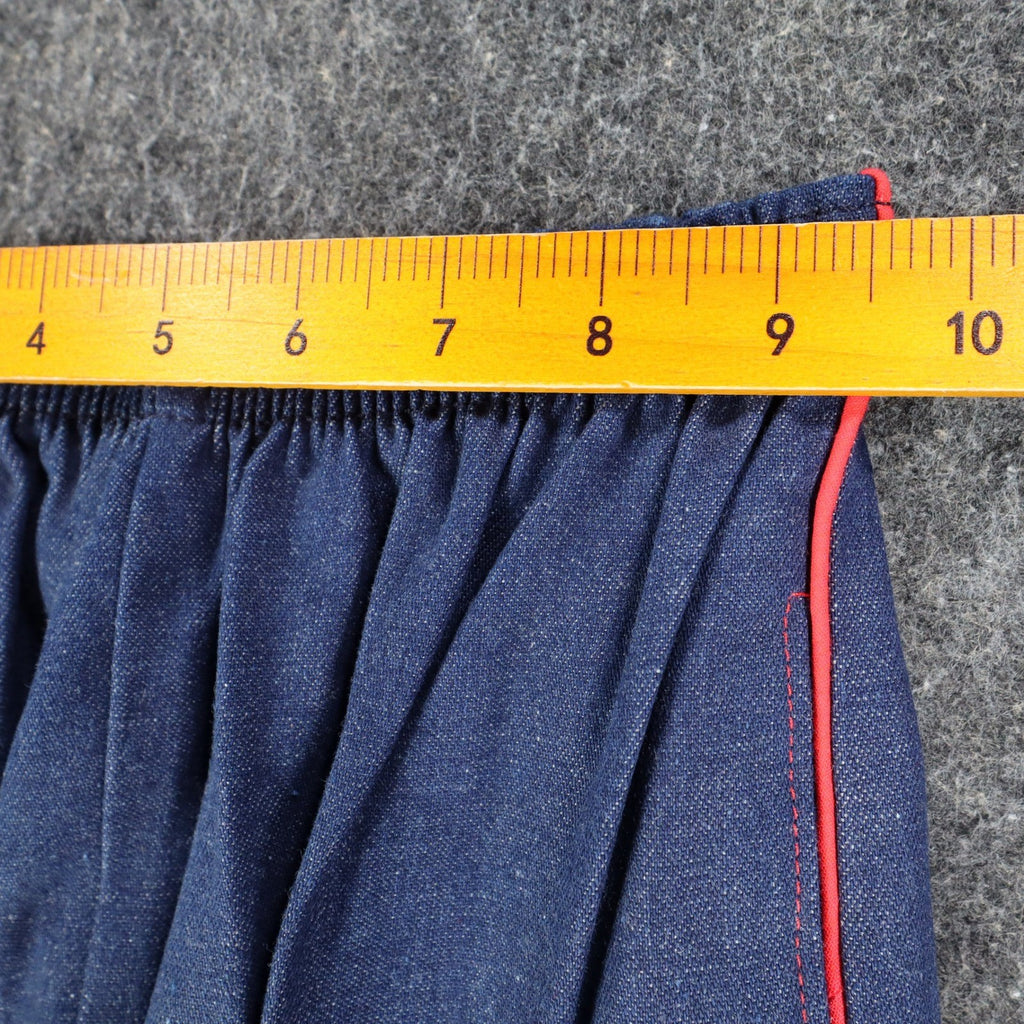 Vintage Young Maverick Jeans Girls 12 Blue Red Piping Elastic Waist USA NWT NOS - take2supply