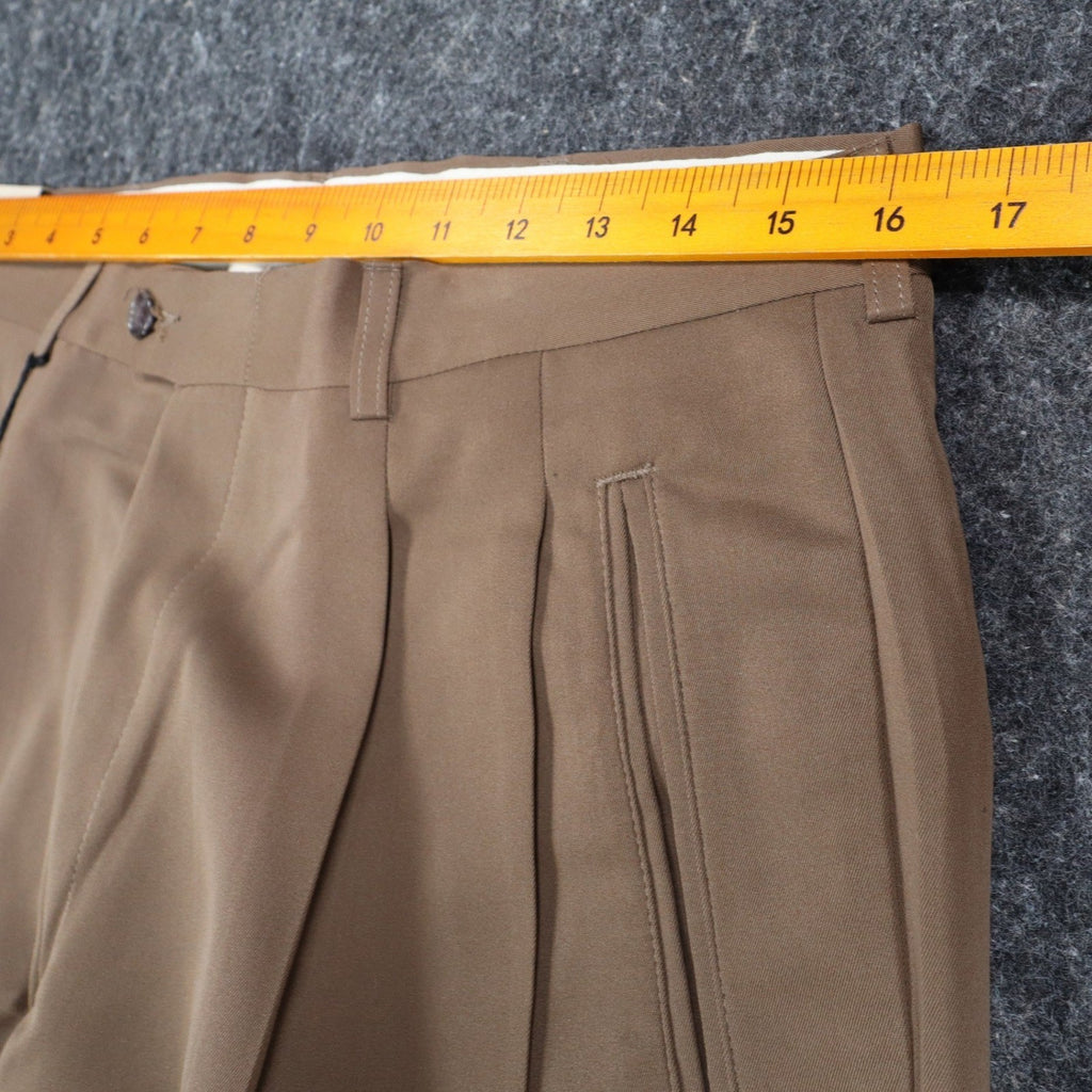 Haggar Black Label Mens Vintage 90s Pleated Beige Pants 33x30 NWT