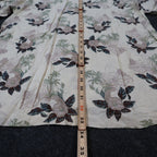 Bugle Boy Button Up Shirt Mens XL Beige New Tropical Floral Rayon Short Sleeve - take2supply