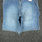 John Deere Y2K Carpenter Denim Shorts Boys 8 Stone Wash NWT Rugged Workwear - take2supply