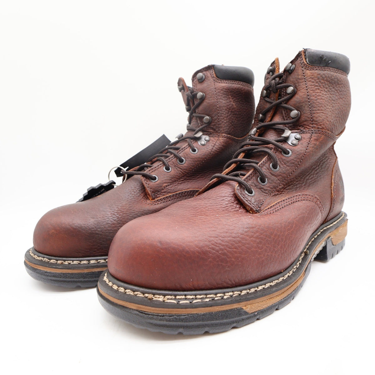 Rocky IronClad Steel Toe Work Boots Mens 12W Brown Leather Waterproof NWT - take2supply