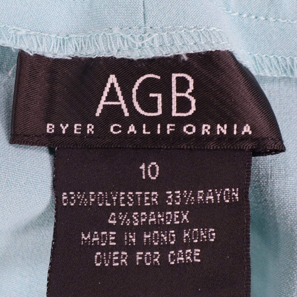 AGB Byer California Pants Womens 10 Y2K Light Blue Wide Leg Stretch Trousers NEW - take2supply