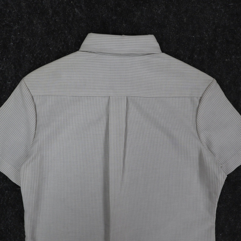 Dee Cee Striped Button Up Shirt Womens 9/10 Vintage 80s Gray Cotton Blend USA - take2supply