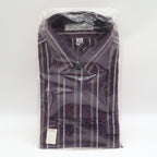 Van Heusen Dress Shirt Mens 16.5 34/35 Vintage Y2K Purple Striped Deadstock NIP - take2supply