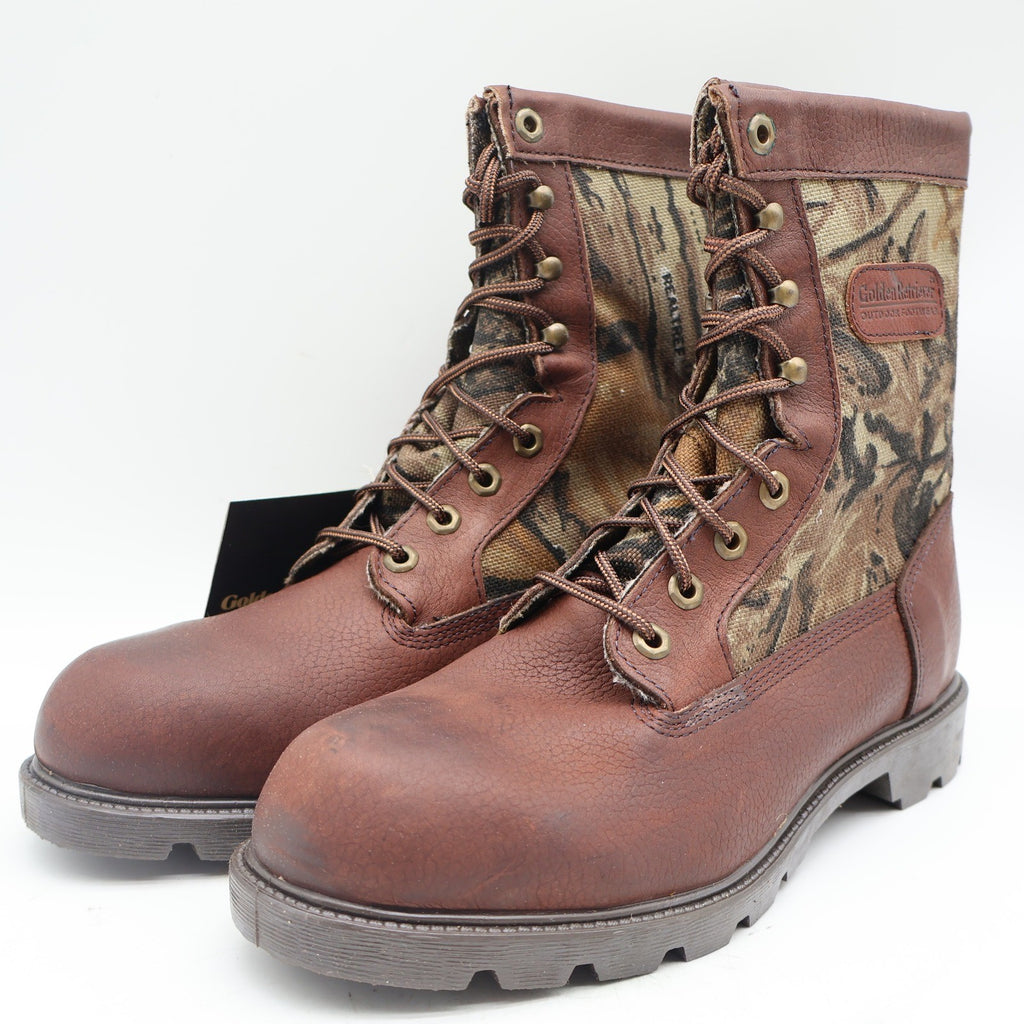 Golden Retriever Hunting Boots Mens 9 Vintage Brown Camo Waterproof Thinsulate - take2supply