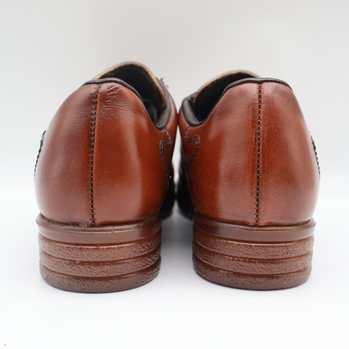 James Pepper Oxford Sneakers Mens 5 D Vintage Brown Leather Made in USA 44054 - take2supply